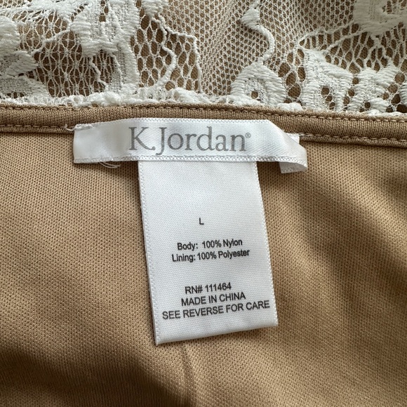 K. Jordan Ivory Lace Blouse/Top. Size Large - Picture 3 of 5